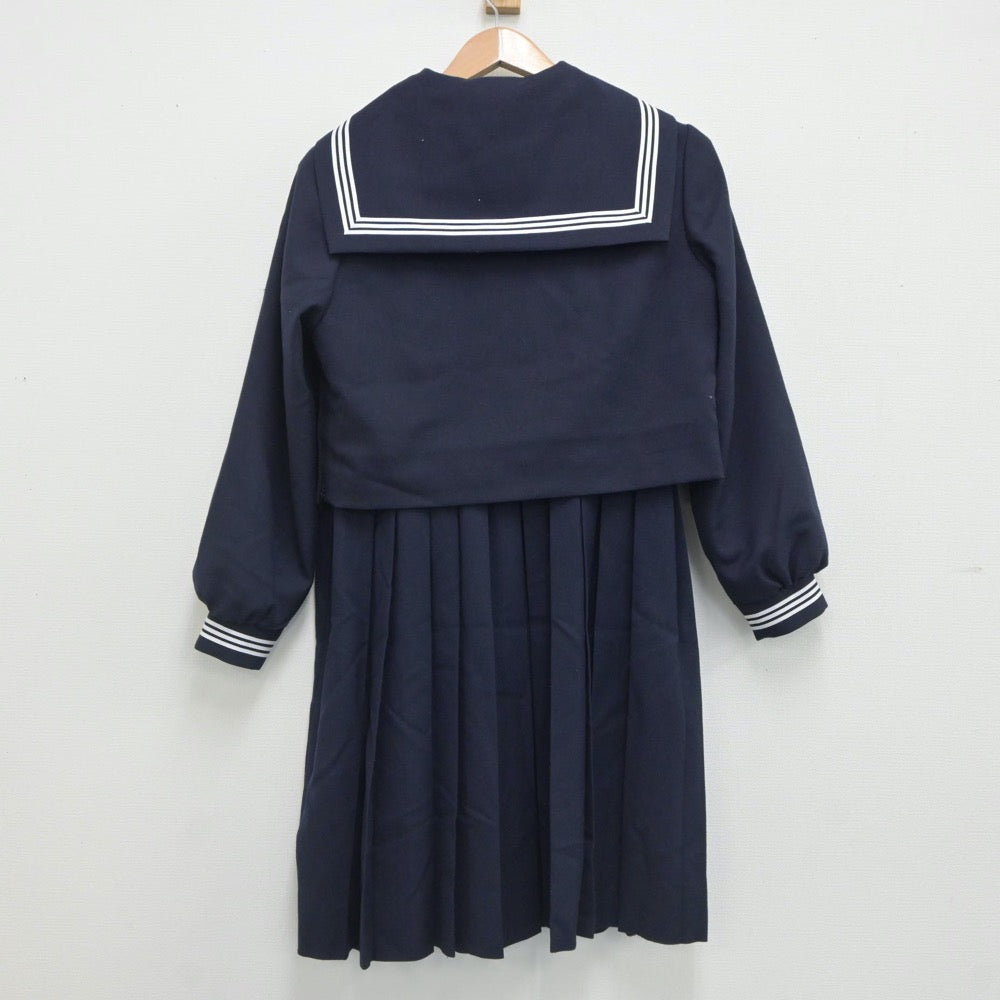 【中古】福岡県 筑紫女学園中学・高等学校 女子制服 5点（セーラー服・ジャンパースカート・ニット）sf019556