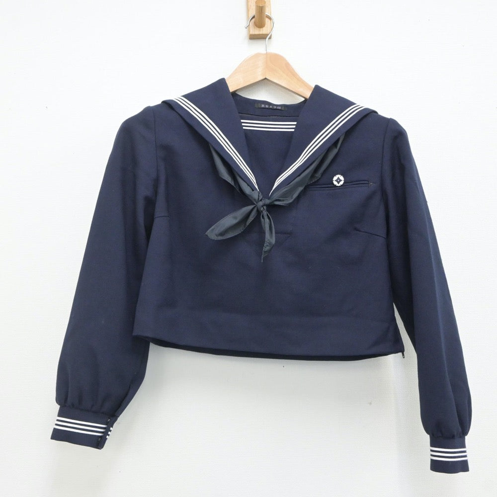 【中古】福岡県 筑紫女学園中学・高等学校 女子制服 4点（セーラー服・ニット）sf019557