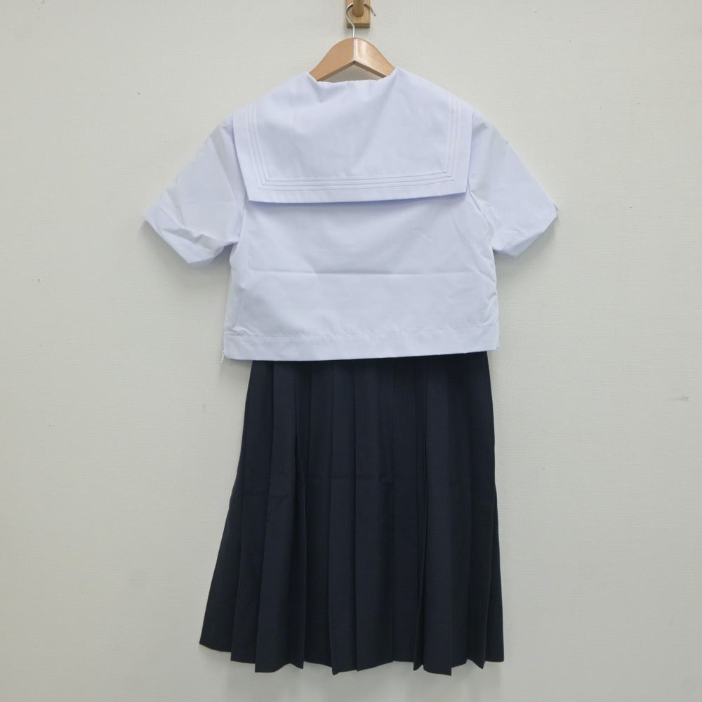 【中古】福岡県 筑紫女学園中学・高等学校 女子制服 4点（セーラー服・スカート）sf019558