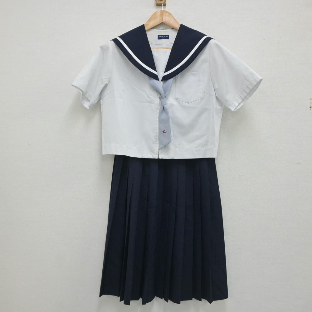 【中古】愛知県 竜南中学校 女子制服 4点（セーラー服・スカート）sf019564