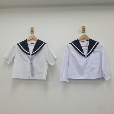 【中古】愛知県 竜南中学校 女子制服 4点（セーラー服・スカート）sf019564