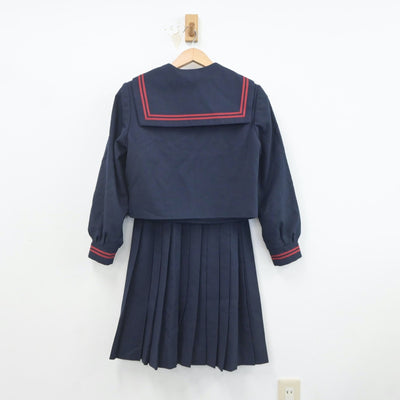 【中古】群馬県 小野中学校 女子制服 3点（セーラー服・スカート）sf019574