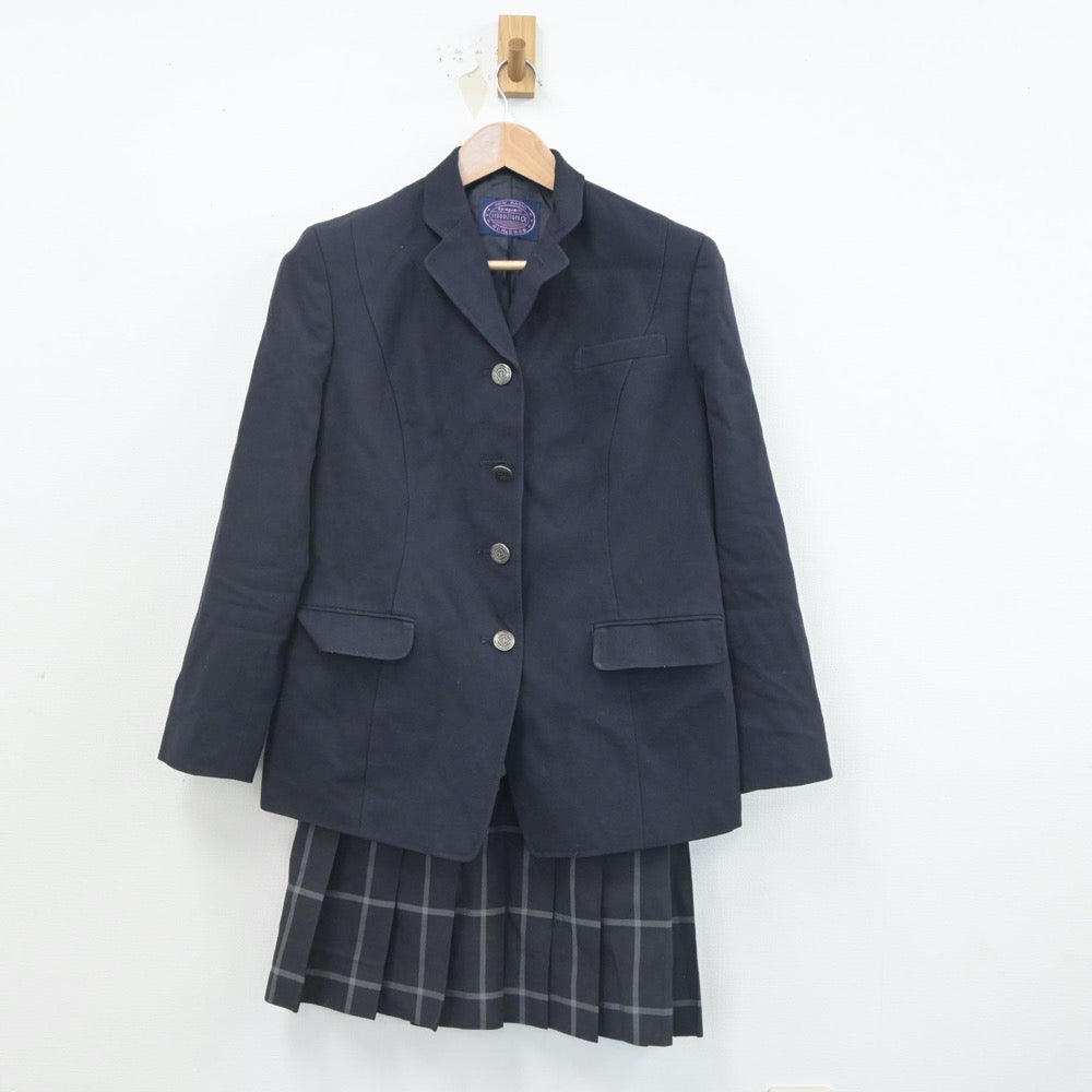 【中古】福岡県 田川科学技術高等学校 女子制服 2点（ブレザー・スカート）sf019576