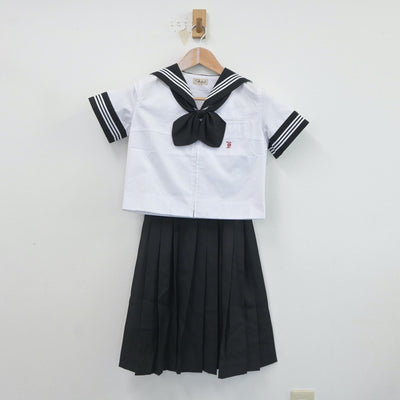 【中古】東京都 富士見中学校 女子制服 4点（セーラー服・スカート）sf019580