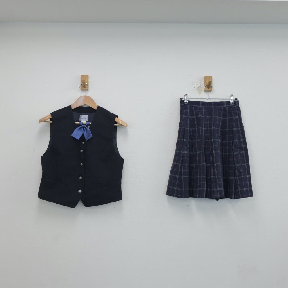 三越 - 高校 制服スカート 中古制服】福島県 磐城高等学校 女子制服 3点（ニット・スカート