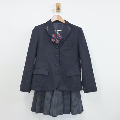 【中古】福島県 磐城高等学校 女子制服 3点（ブレザー・スカート）sf019586