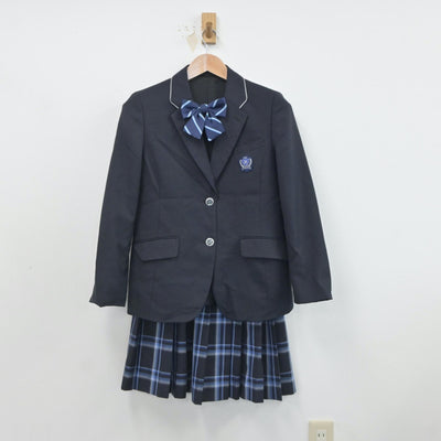 【中古】北海道 美瑛町立美瑛中学校 女子制服 4点（ブレザー・ベスト・スカート）sf019587