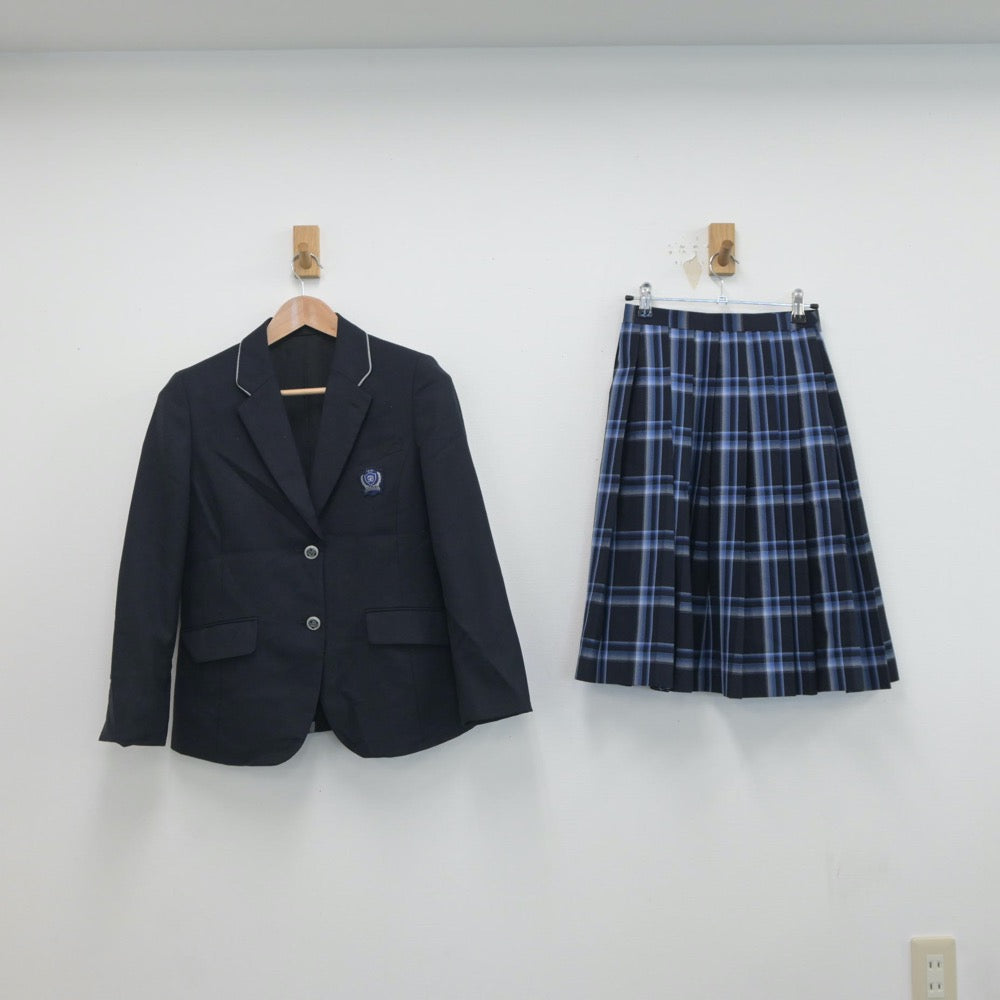 【中古】北海道 美瑛町立美瑛中学校 女子制服 4点（ブレザー・ベスト・スカート）sf019587