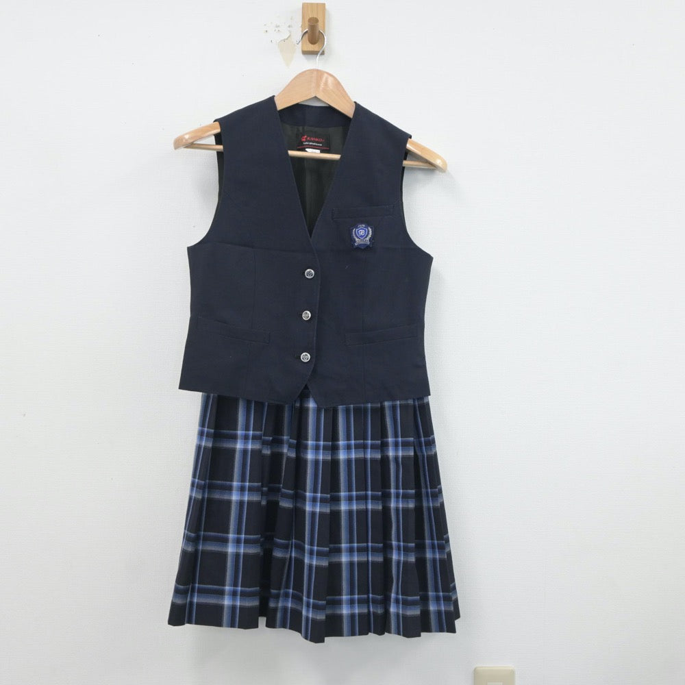 【中古】北海道 美瑛町立美瑛中学校 女子制服 4点（ブレザー・ベスト・スカート）sf019587