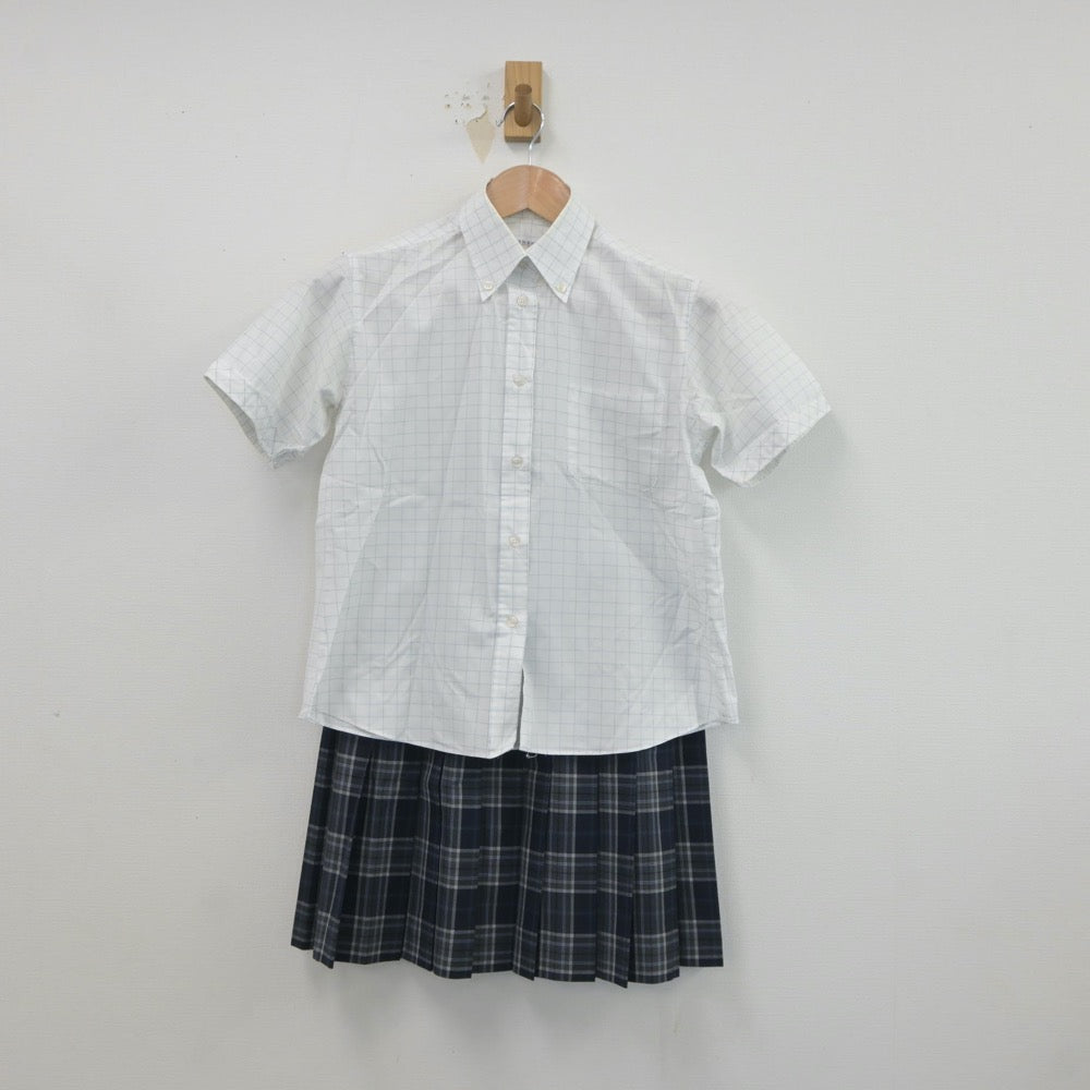 【中古】山形県 米沢中央高等学校 女子制服 2点（シャツ・スカート）sf019588