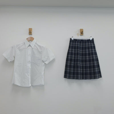 【中古】山形県 米沢中央高等学校 女子制服 2点（シャツ・スカート）sf019589