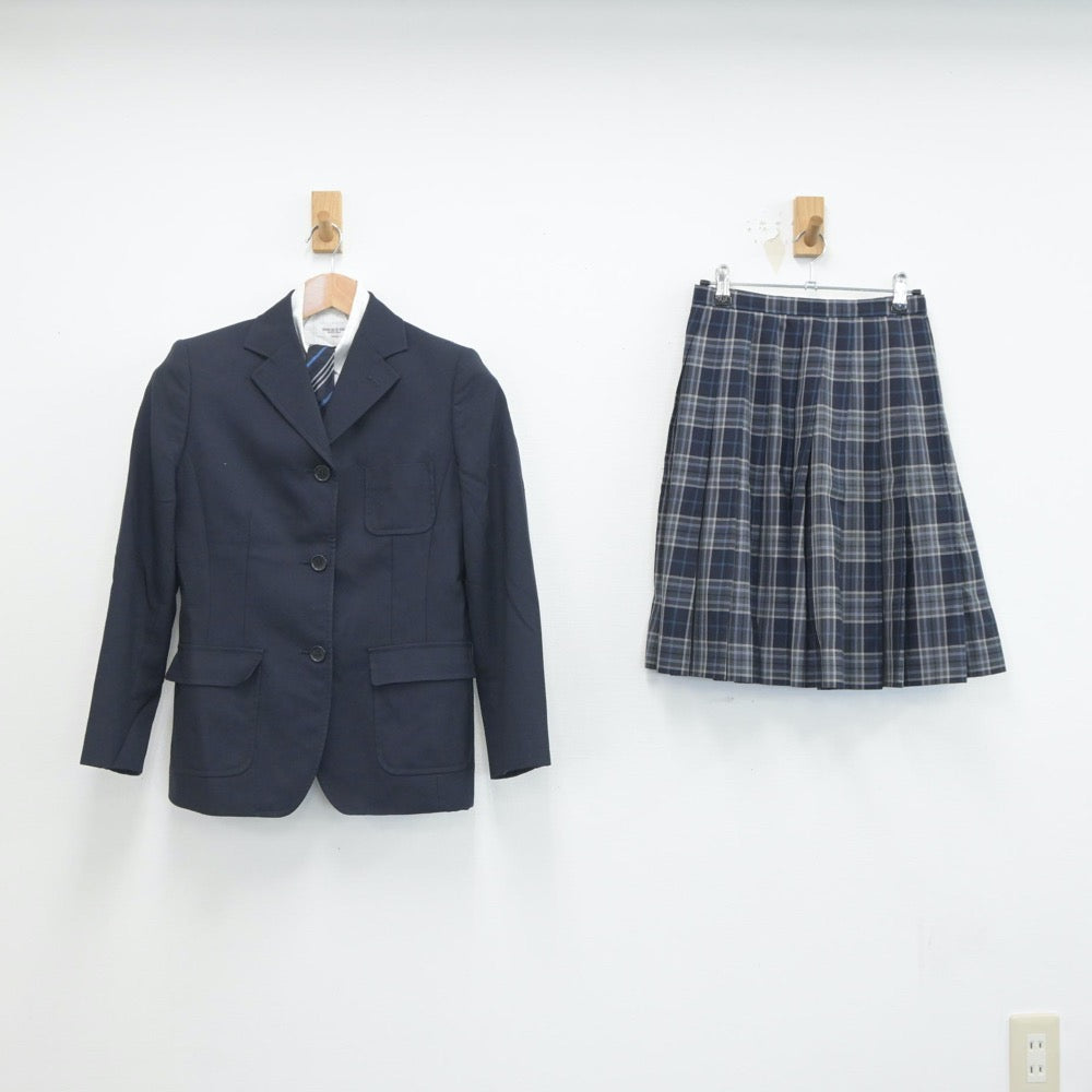 【中古】山形県 米沢中央高等学校 女子制服 4点（ブレザー・シャツ・スカート）sf019601