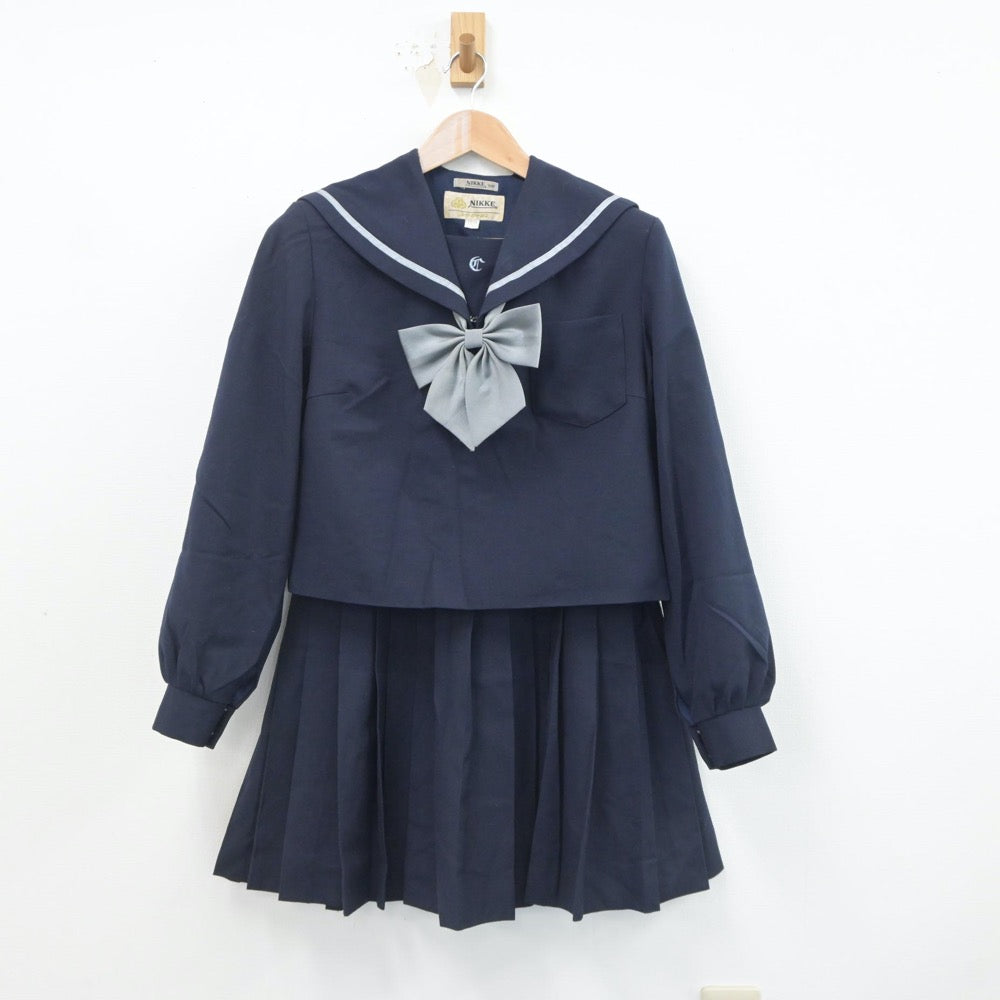 【中古】愛知県 知立高等学校 女子制服 4点（セーラー服・ニット・スカート）sf019605