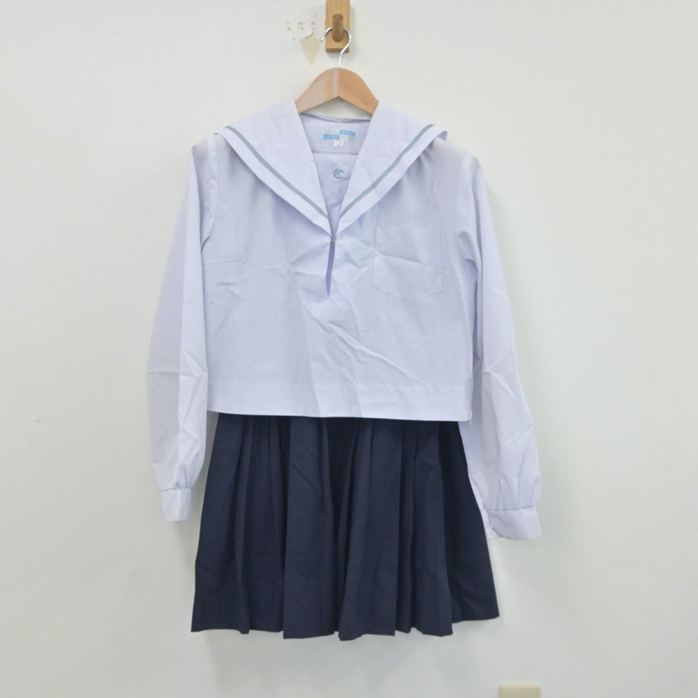 【中古】愛知県 知立高等学校 女子制服 2点（セーラー服・スカート）sf019606