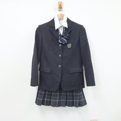 【中古】愛知県 山田高等学校 女子制服 5点（ブレザー・シャツ・スカート）sf019610