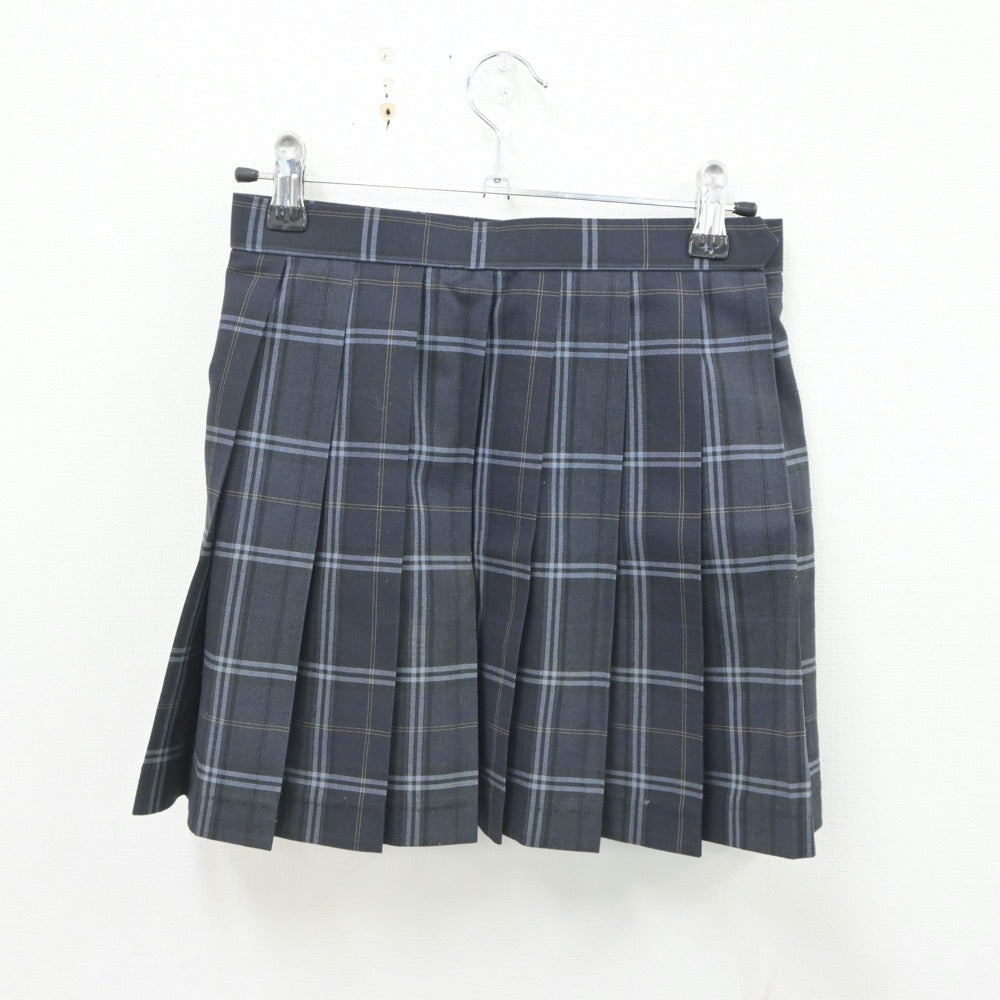 【中古】愛知県 山田高等学校 女子制服 4点（ニットベスト・シャツ・スカート）sf019611