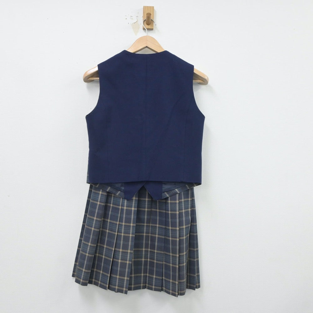 【中古】愛媛県 今治南高等学校 女子制服 3点（ブレザー・ベスト・スカート）sf019614