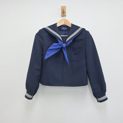 【中古】茨城県 ひたちなか市立勝田第一中学校 女子制服 2点（セーラー服・スカート）sf019619