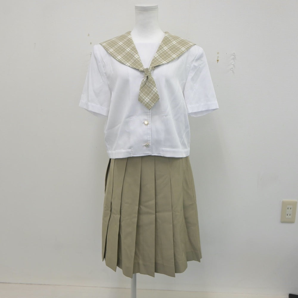 【中古】埼玉県 埼玉県立越谷南高等学校 女子制服 3点（セーラー服・スカート）sf019633