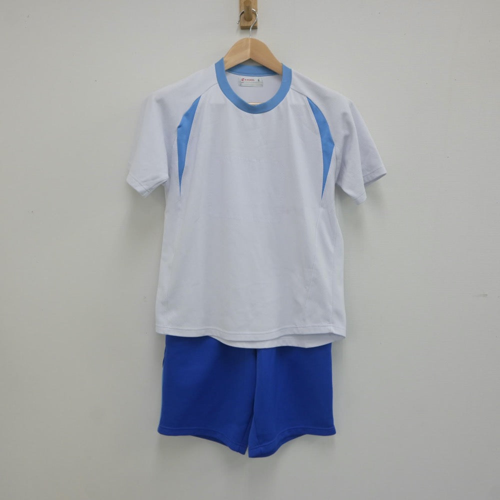 【中古】熊本県 文徳高等学校 女子制服 2点（体操服 上・体操服 下）sf019641