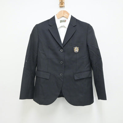 【中古】熊本県 文徳高等学校 女子制服 4点（ブレザー・ニット・シャツ）sf019645