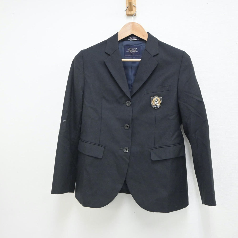 【中古】熊本県 文徳高等学校 女子制服 4点（ブレザー・ニット・シャツ）sf019645