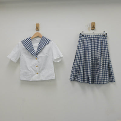 【中古】宮城県 聖和学園高等学校 女子制服 3点（セーラー服・スカート）sf019655