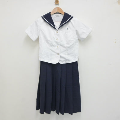 【中古】熊本県 慶誠高等学校 女子制服 3点（セーラー服・ジャンパースカート）sf019658