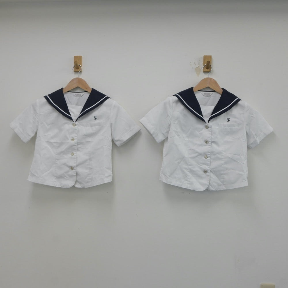 【中古】熊本県 慶誠高等学校 女子制服 3点（セーラー服・ジャンパースカート）sf019658