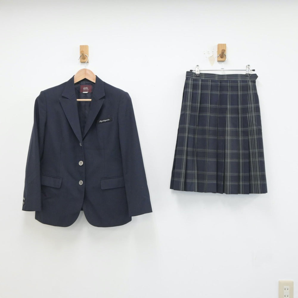 【中古】京都府 京都市立日吉ヶ丘高等学校 女子制服 4点（ブレザー・スカート）sf019661