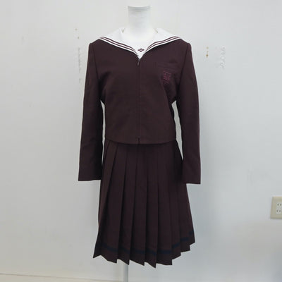 【中古】群馬県 共愛学園中学校 女子制服 4点（ブレザー・ベスト・シャツ・スカート）sf019667