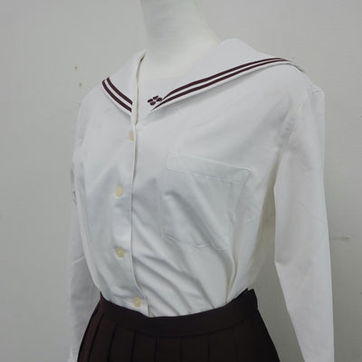 【中古】群馬県 共愛学園中学校 女子制服 4点（ブレザー・ベスト・シャツ・スカート）sf019667