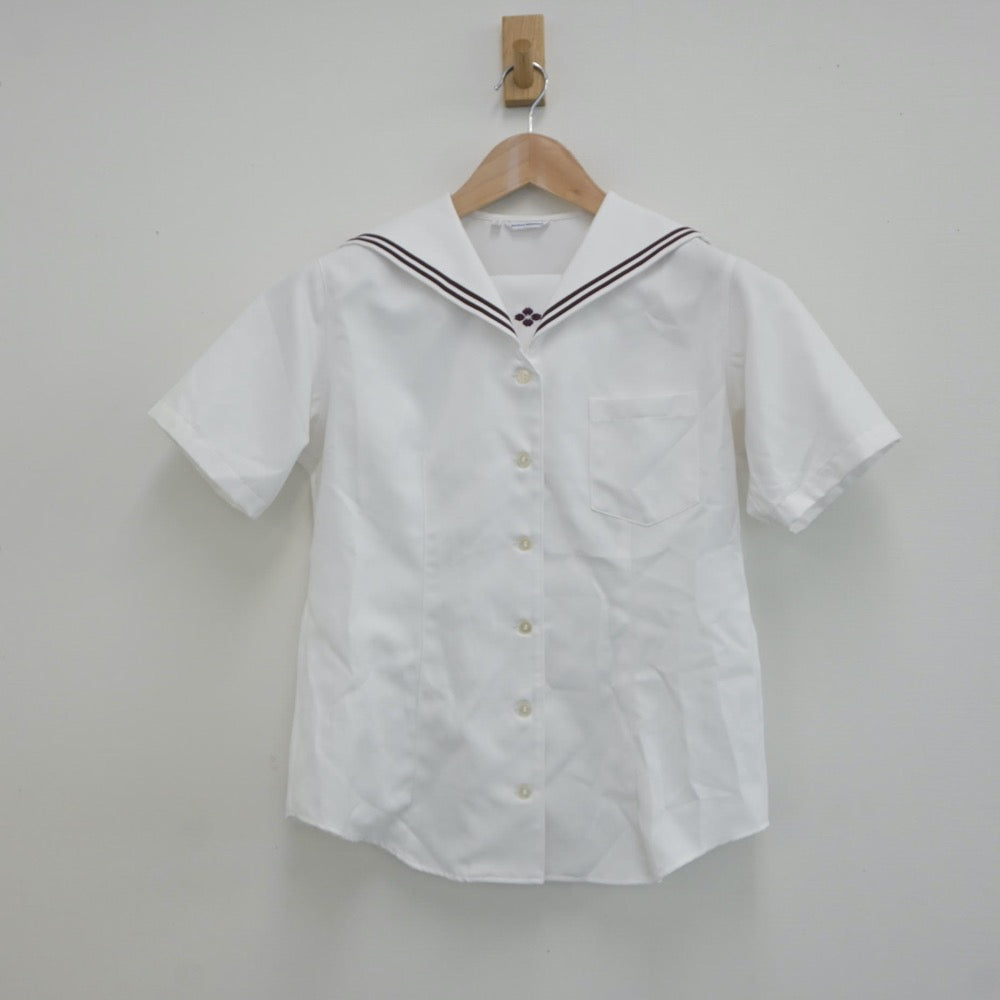 【中古】群馬県 共愛学園中学校 女子制服 3点（セーラー服・ニット）sf019669