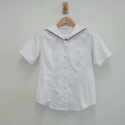 【中古】群馬県 共愛学園中学校 女子制服 3点（セーラー服・ニット）sf019669