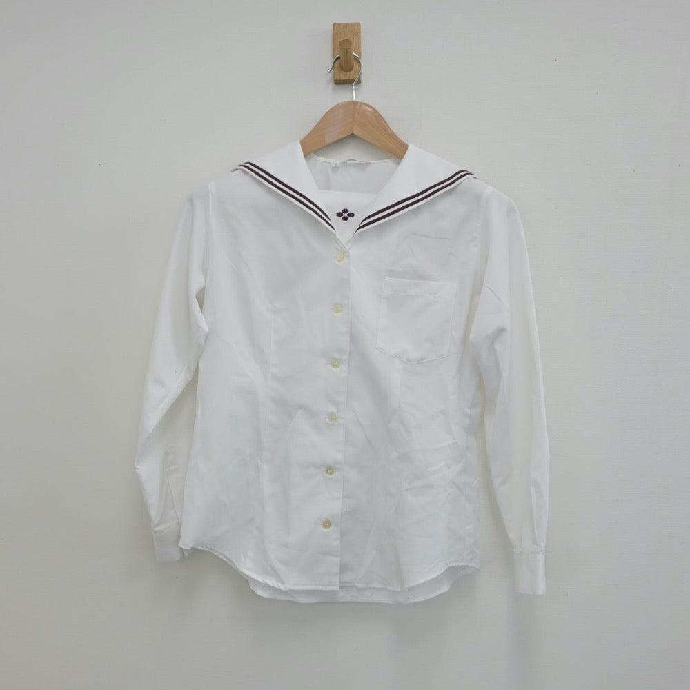 【中古】群馬県 共愛学園中学校 女子制服 3点（セーラー服・ニット）sf019669