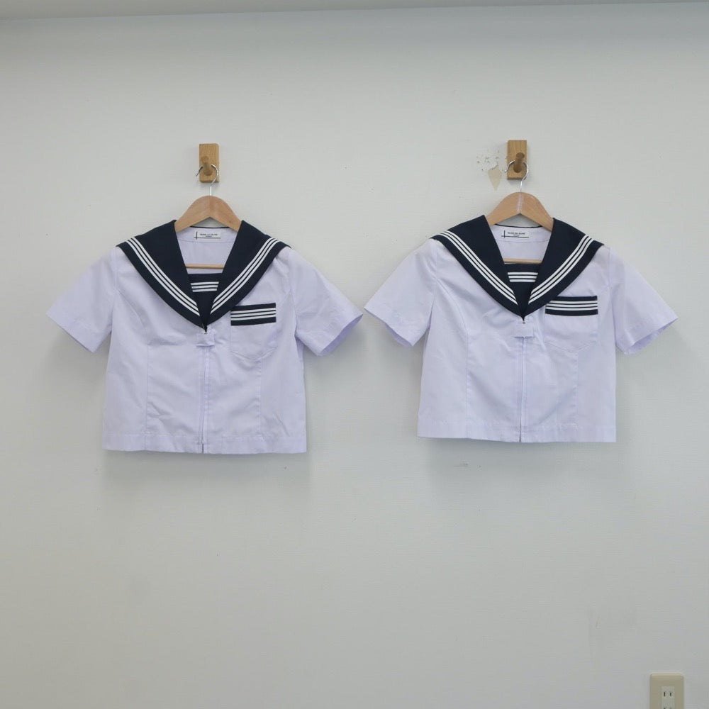 【中古】秋田県 大仙市立大曲中学校 女子制服 2点（セーラー服）sf019672