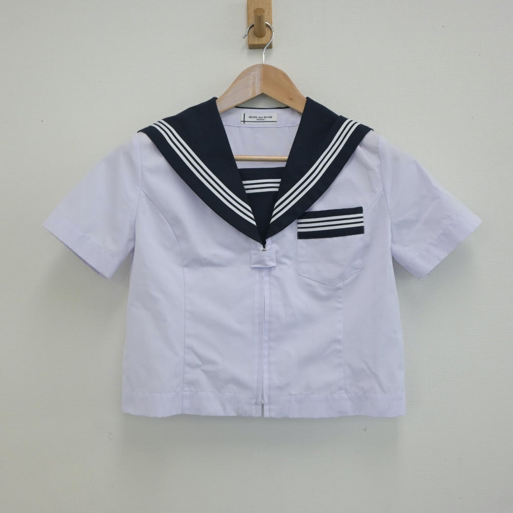 【中古】秋田県 大仙市立大曲中学校 女子制服 2点（セーラー服）sf019672