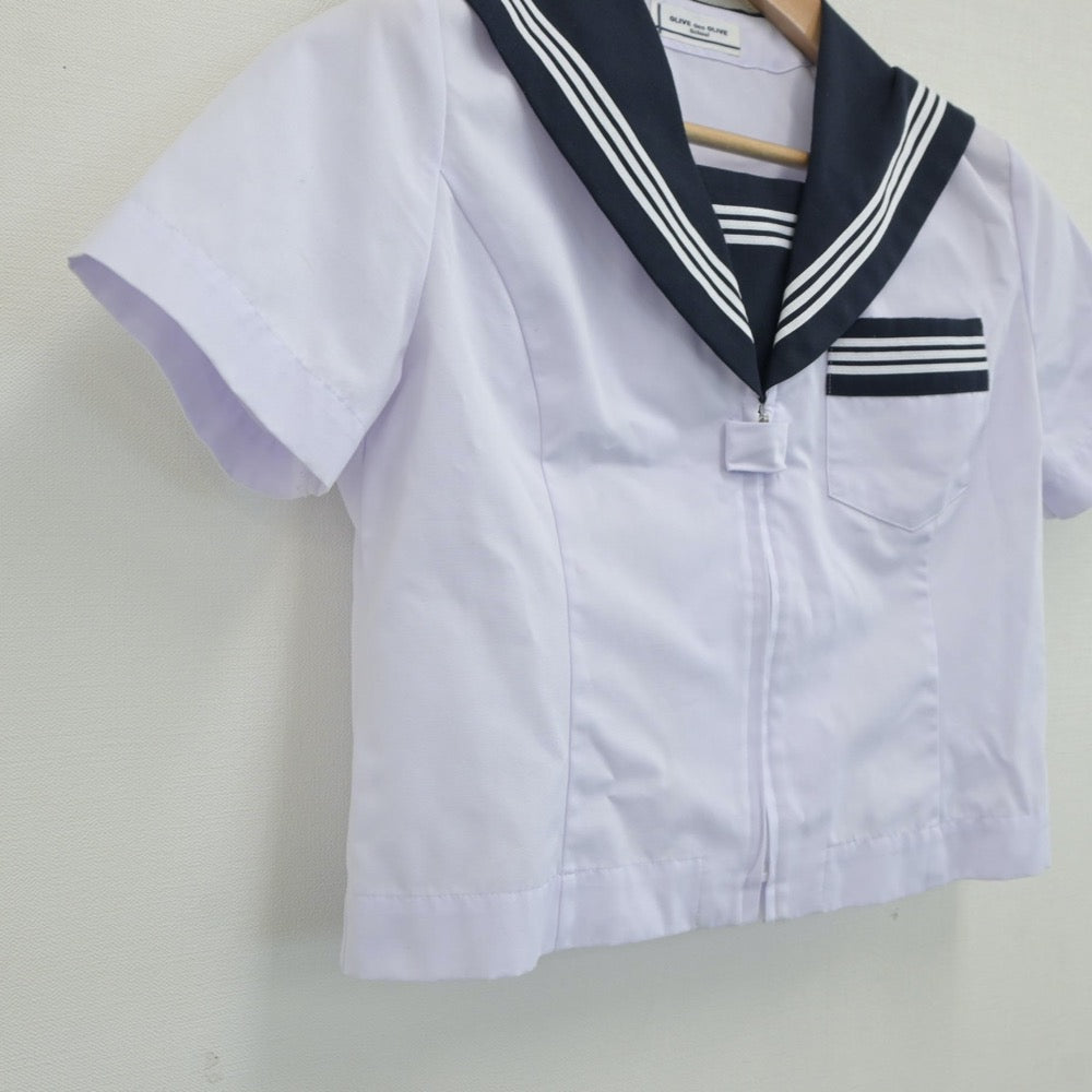 【中古】秋田県 大仙市立大曲中学校 女子制服 2点（セーラー服）sf019672