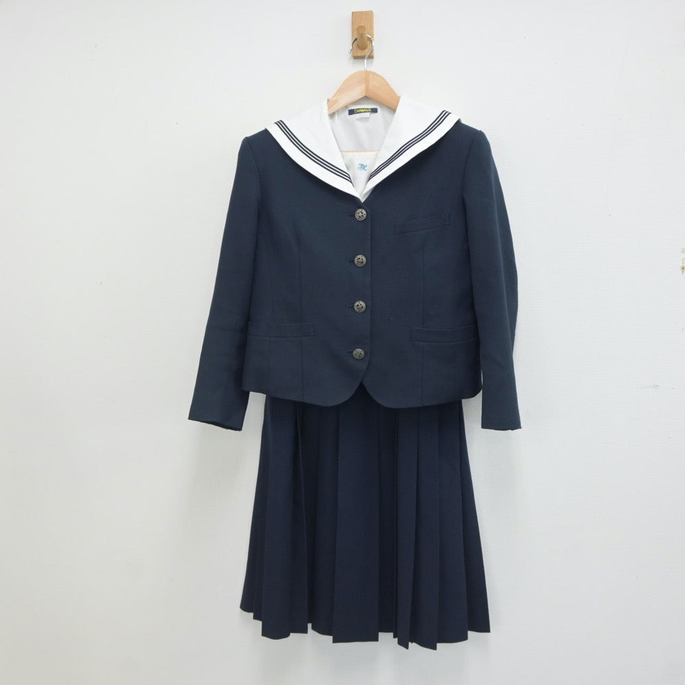 【中古】静岡県 静岡県立磐田北高等学校 女子制服 4点（セーラー服・ブレザー・スカート）sf019674