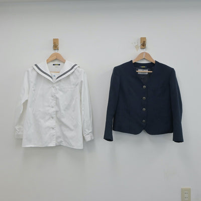 【中古】静岡県 静岡県立磐田北高等学校 女子制服 4点（セーラー服・ブレザー・スカート）sf019674