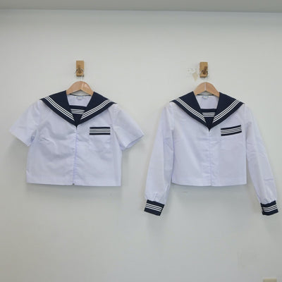 【中古】静岡県 磐田第一中学校 女子制服 2点（セーラー服）sf019676