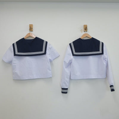 【中古】静岡県 磐田第一中学校 女子制服 2点（セーラー服）sf019676