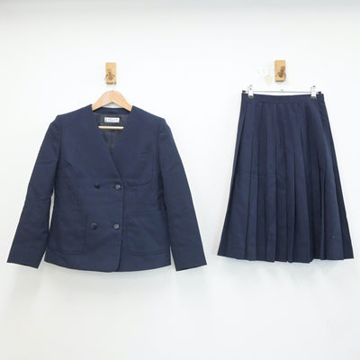 【中古】埼玉県 岸中学校 女子制服 2点（ブレザー・スカート）sf019678