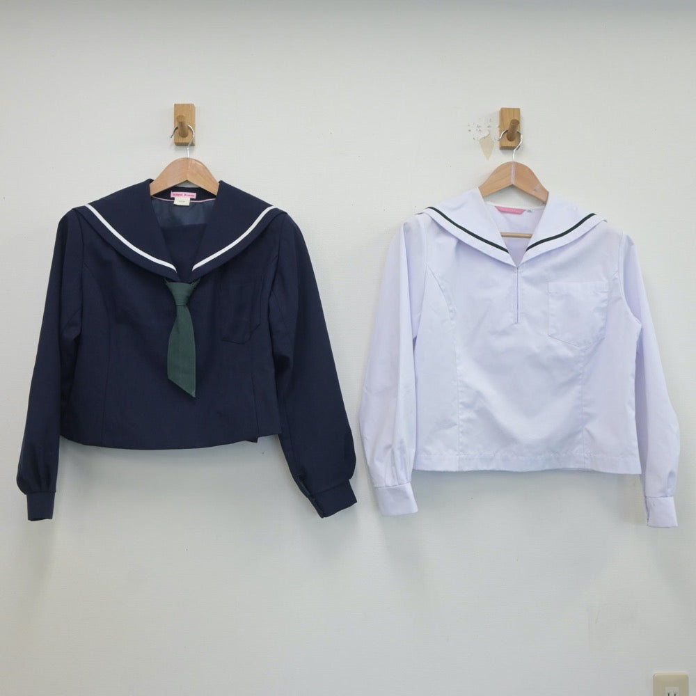 【中古】和歌山県 岩出中学校 女子制服 4点（セーラー服・スカート）sf019685