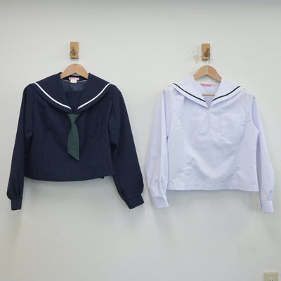 【中古】和歌山県 岩出中学校 女子制服 4点（セーラー服・スカート）sf019685