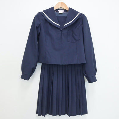 【中古】和歌山県 岩出中学校 女子制服 3点（セーラー服・スカート）sf019686