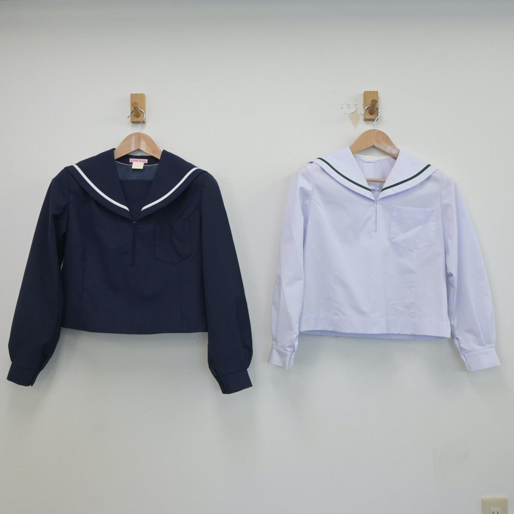 【中古】和歌山県 岩出中学校 女子制服 3点（セーラー服・スカート）sf019686