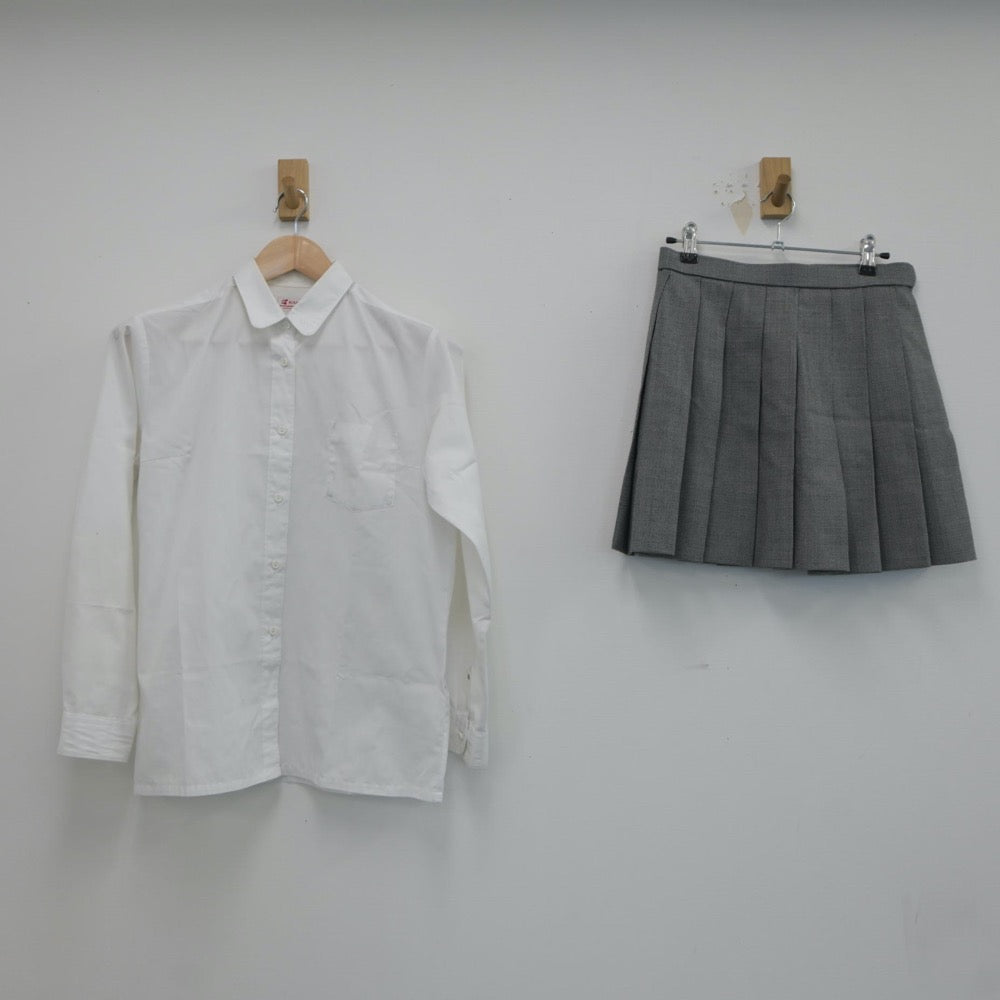 【中古】茨城県 水戸農業高等学校 女子制服 7点（ブレザー・シャツ・ベスト・スカート）sf019691