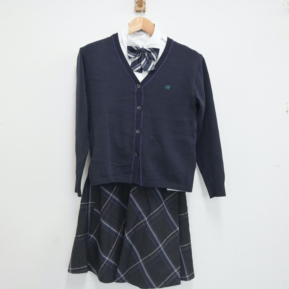 【中古】愛知県 名古屋大谷高等学校 女子制服 5点（ブレザー・シャツ・ニット・スカート）sf019692