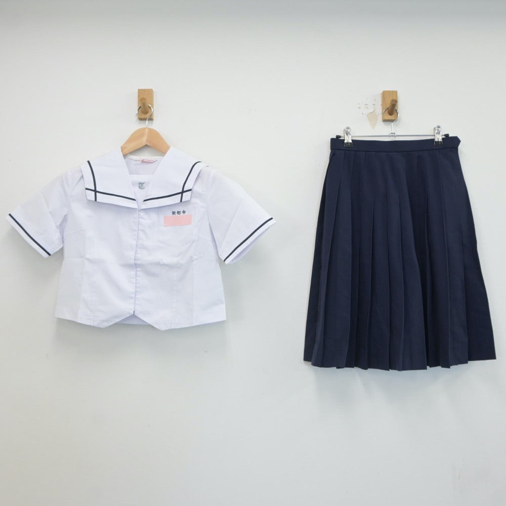 【中古】鹿児島県 財部中学校 女子制服 3点（セーラー服・スカート）sf019694